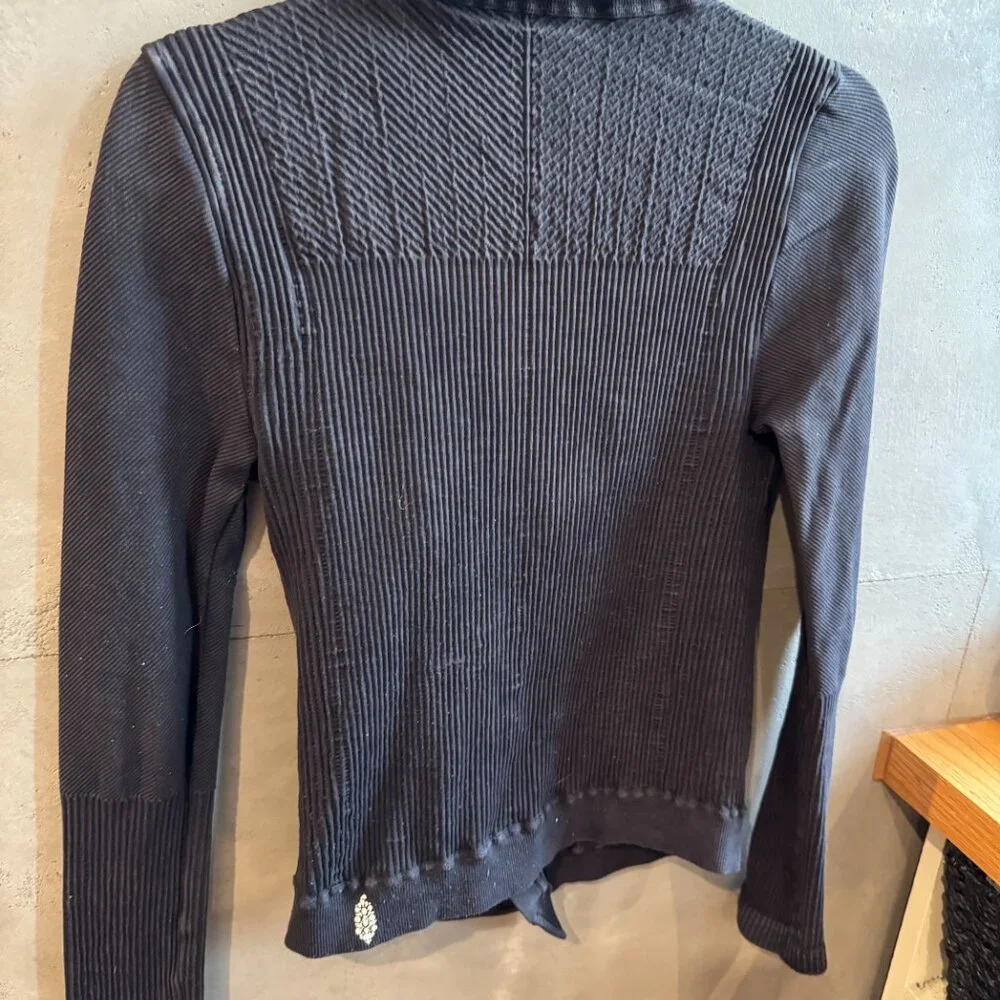 Free People stretchy moto zip up